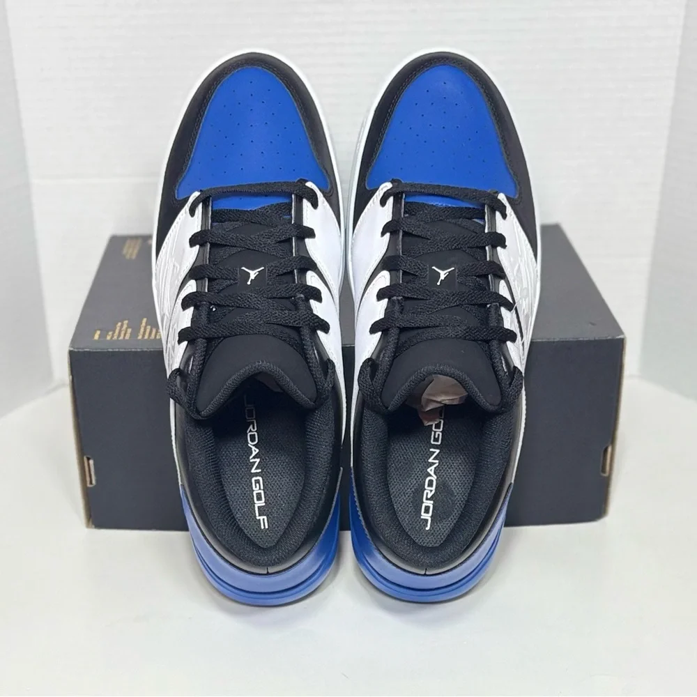Jordan Golf Shoes Nu Retro 1 Low Golf Spikes White blue black sneaker FZ4153-004
